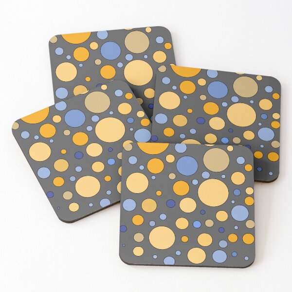 Item preview, Circular dance of colors - dark grey,yellow, blue. designed and sold by My-fake-places.