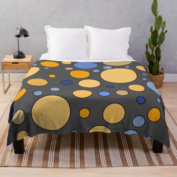 Item preview, Circular dance of colors - dark grey,yellow, blue. designed and sold by My-fake-places.