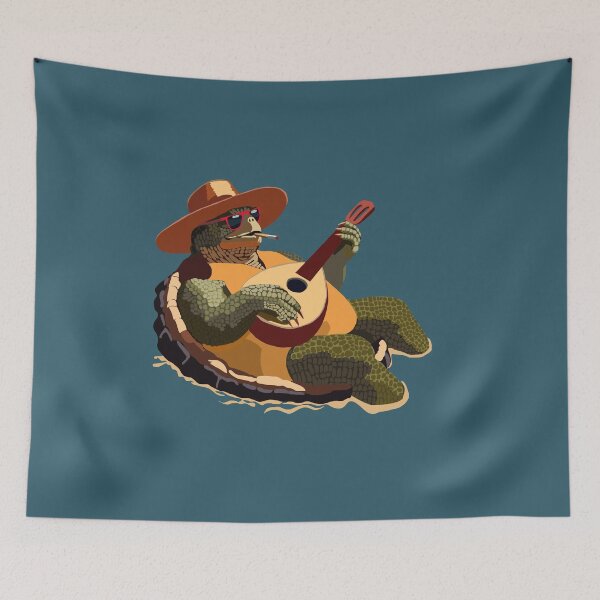 Item preview, Folating Turtle Man with "Lute" designed and sold by KlakkDrawsStuff.