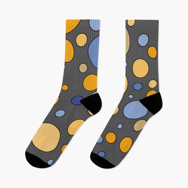 Item preview, Circular dance of colors - dark grey,yellow, blue. designed and sold by My-fake-places.