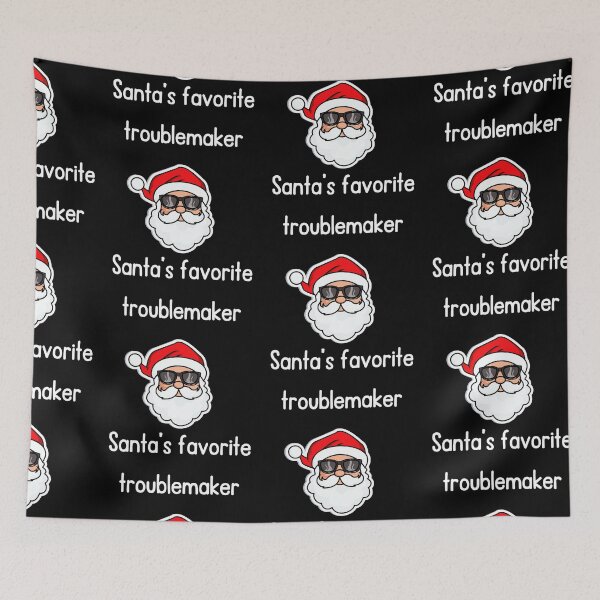 Item preview, Santa's Favorite Troublemaker - white designed and sold by VasInd.
