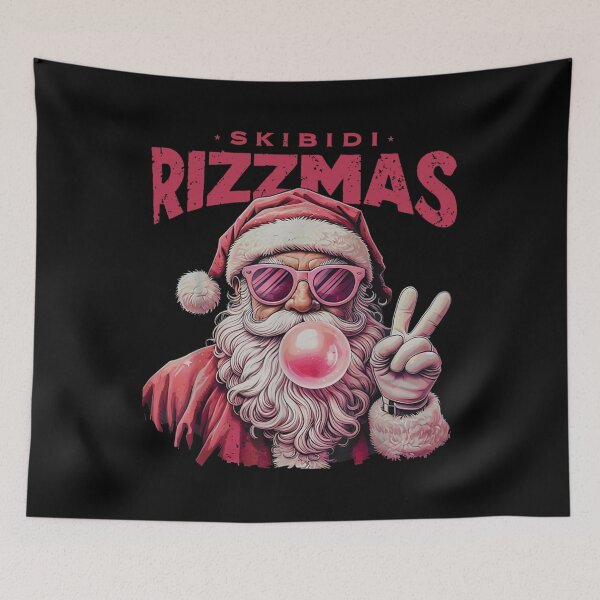 Item preview, Retro Skibidi Rizzmas Christmas Rizz Santa Bubblegum Kid designed and sold by stickerjiggel.