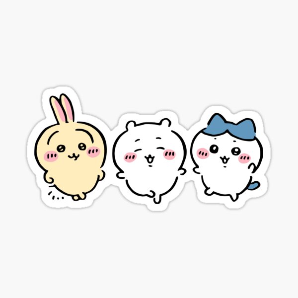 Vista previa del artículo con la obra «Chiikawa Hachiware Usagi, ちいかわ, ハチワレ, うさぎ | Lindos Personajes Kawaii Oso Gato Conejo », diseñado y vendido por OllieMolley.