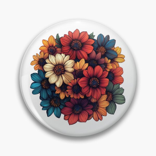 Item preview, Vibrant Bouquet of Stylized Flowers designed and sold by Enea Kelo.