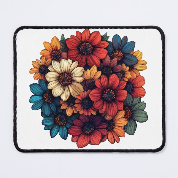 Item preview, Vibrant Bouquet of Stylized Flowers designed and sold by Enea Kelo.