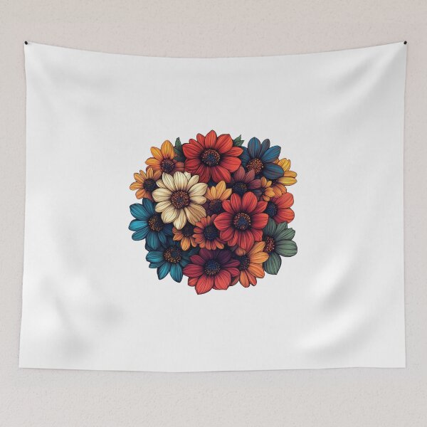 Item preview, Vibrant Bouquet of Stylized Flowers designed and sold by Enea Kelo.