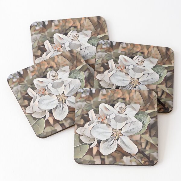 Item preview, white spring flowers designed and sold by PinkishGlasses.