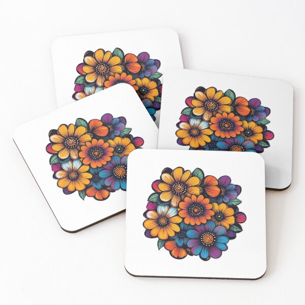 Item preview, Vibrant Bouquet of Stylized Flowers designed and sold by Enea Kelo.