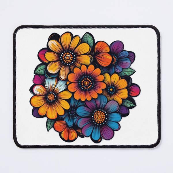 Item preview, Vibrant Bouquet of Stylized Flowers designed and sold by Enea Kelo.