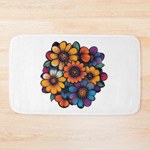 Item preview, Vibrant Bouquet of Stylized Flowers designed and sold by Enea Kelo.