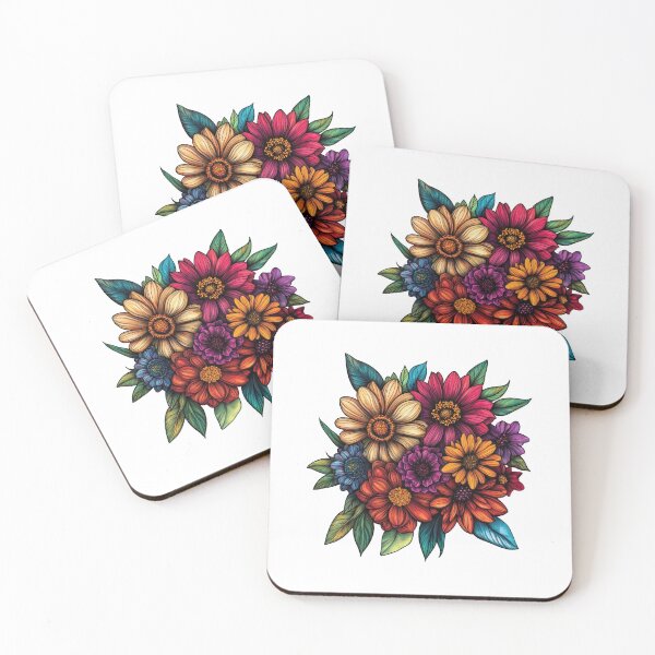 Item preview, Vibrant Bouquet of Stylized Flowers designed and sold by Enea Kelo.