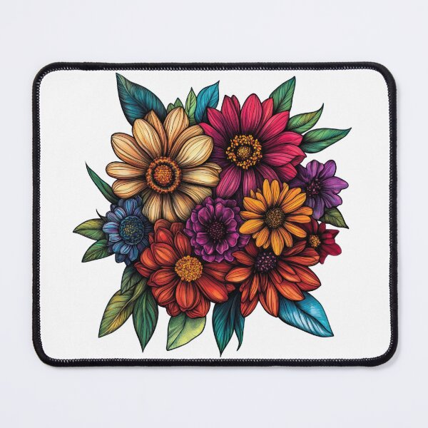 Item preview, Vibrant Bouquet of Stylized Flowers designed and sold by Enea Kelo.