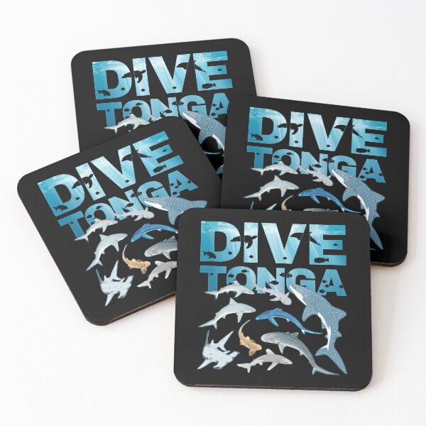 Item preview, Dive Tonga whale shark tiger shark bull shark hammerhead shark designed and sold by NicGrayGraphic.