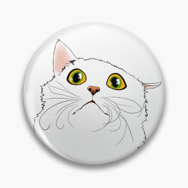 Item preview, Cute Cat with Huge Eyes - Funny Illustration, Amazed, Scared, Humorous Design for Cat Lovers, Gift Ideas and Creative Products designed and sold by Nadja Leutloff.