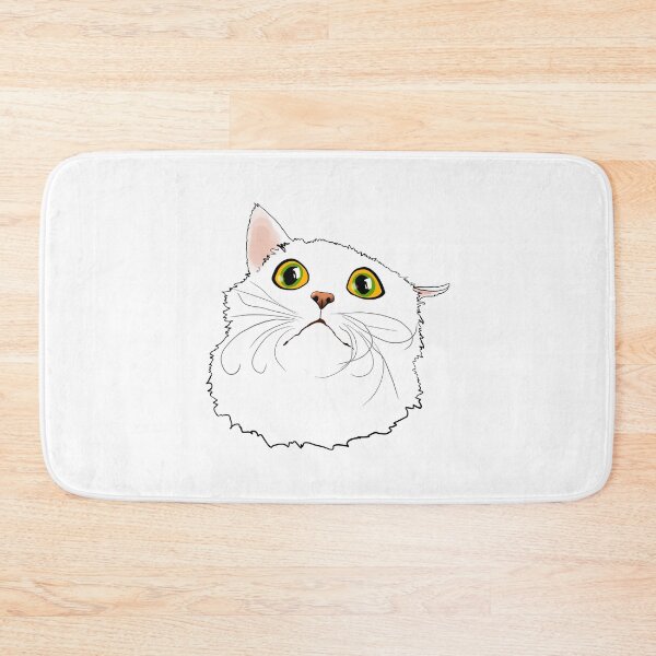 Item preview, Cute Cat with Huge Eyes - Funny Illustration, Amazed, Scared, Humorous Design for Cat Lovers, Gift Ideas and Creative Products designed and sold by Nadja Leutloff.