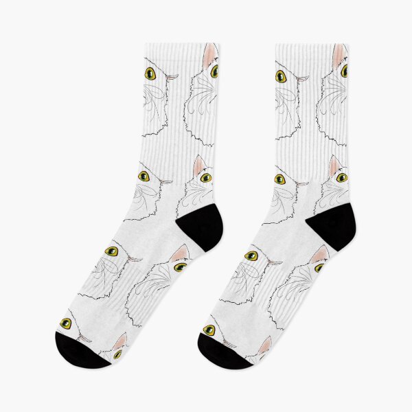 Item preview, Cute Cat with Huge Eyes - Funny Illustration, Amazed, Scared, Humorous Design for Cat Lovers, Gift Ideas and Creative Products designed and sold by Nadja Leutloff.