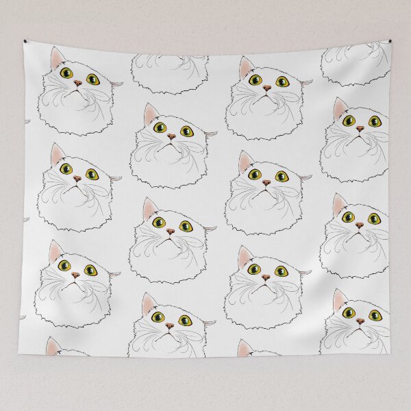 Item preview, Cute Cat with Huge Eyes - Funny Illustration, Amazed, Scared, Humorous Design for Cat Lovers, Gift Ideas and Creative Products designed and sold by Nadja Leutloff.
