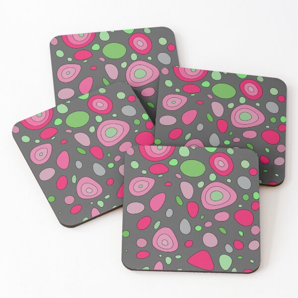Item preview, Colorful dance of stones- dark grey,magenta, green designed and sold by My-fake-places.