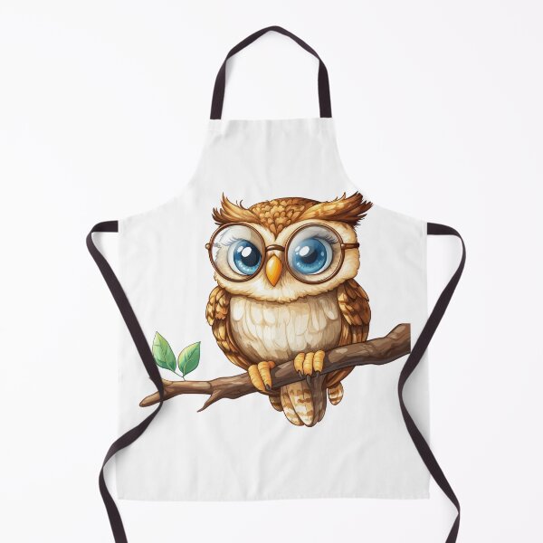 Item preview, Baby Owl with Round Glasses on Tree Branch designed and sold by Enea Kelo.