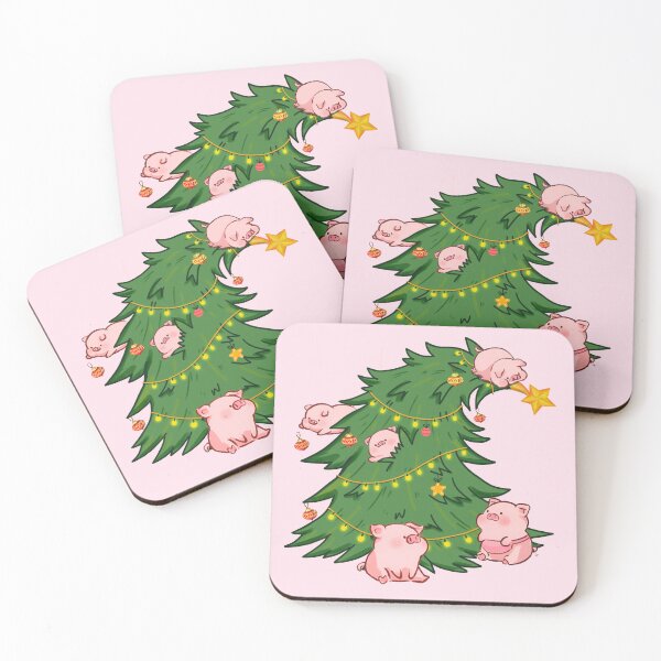 Item preview, Pigs cute funny christmas tree designed and sold by BeebooDesign.