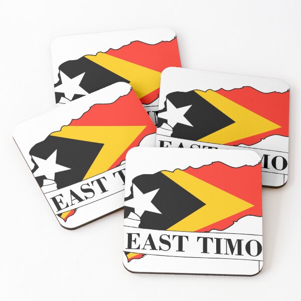 Item preview, East Timor flag map designed and sold by visual adventures.