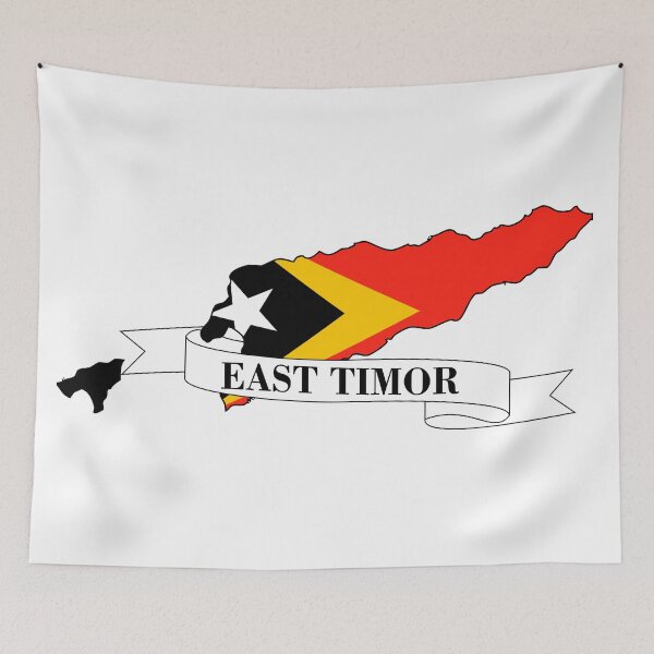 Item preview, East Timor flag map designed and sold by visual adventures.