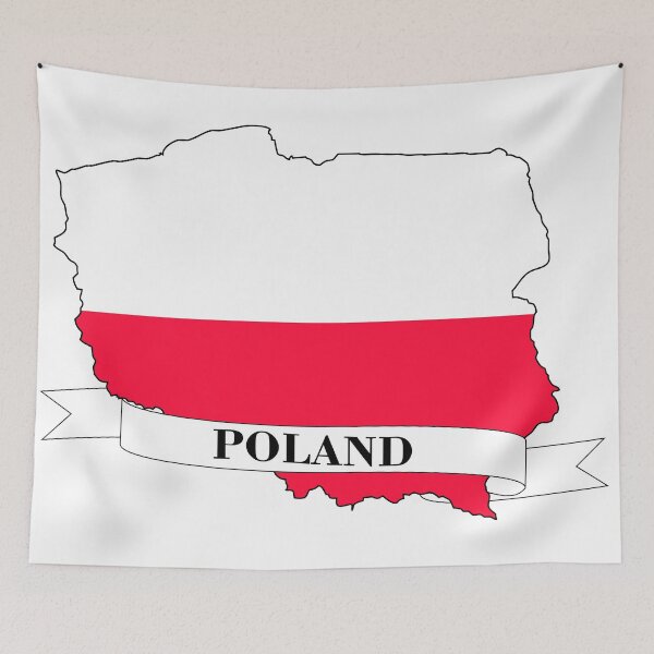 Item preview,  Poland flag map designed and sold by visual adventures.