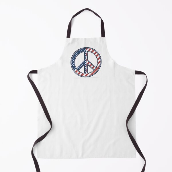Item preview, United States flag peace symbol on white background for anti-war movement and activism designed and sold by AngelinArts.