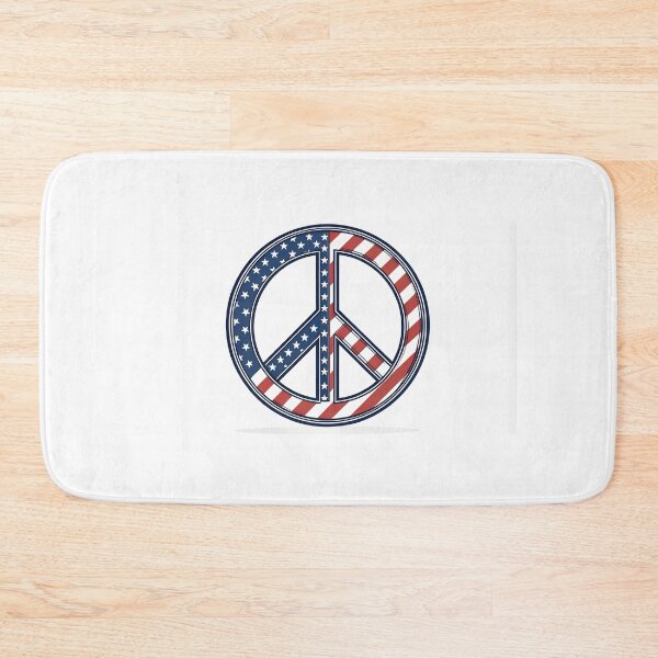 Item preview, United States flag peace symbol on white background for anti-war movement and activism designed and sold by AngelinArts.