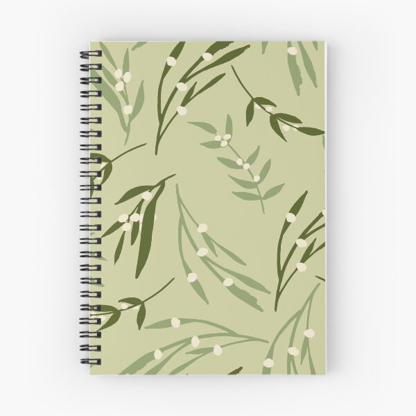 Item preview, Branches, fruits and leaves of mistletoe on green designed and sold by by Mònica Roca.