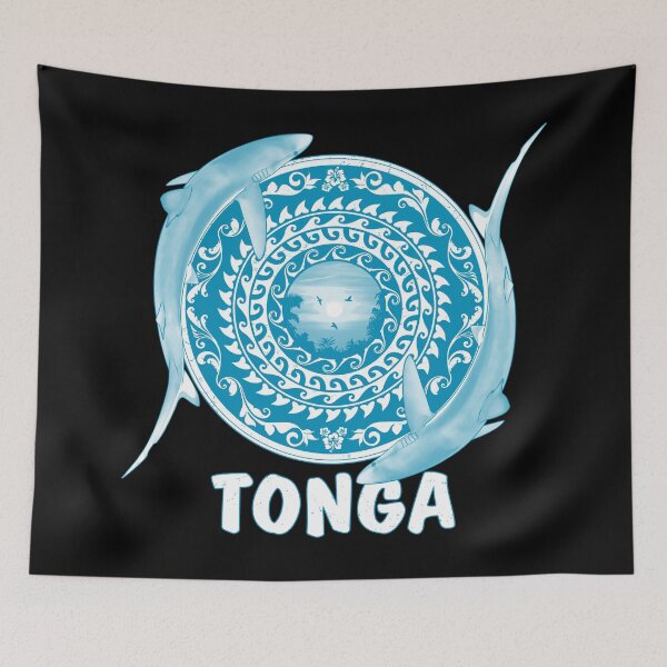 Artikelvorschau, Tonga Blauhaie entworfen und verkauft von NicGrayGraphic.