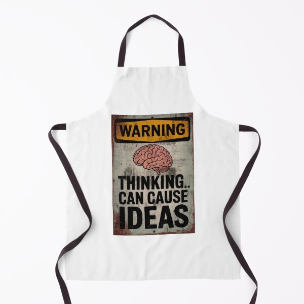 Item preview, Warning: Thinking Can Cause Ideas designed and sold by Angry Swan Designs.