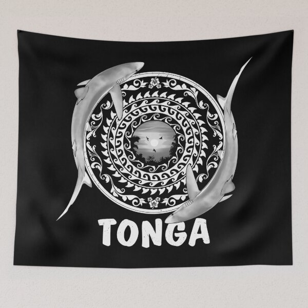 Artikelvorschau, Tonga Blauhaie entworfen und verkauft von NicGrayGraphic.
