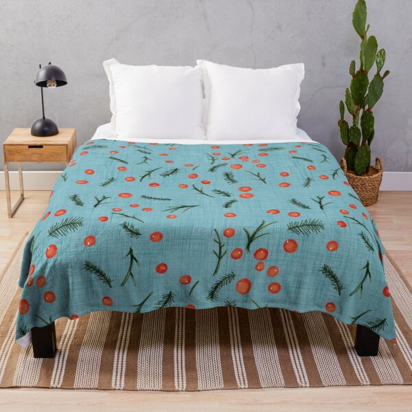 Item preview, Holiday Branches and Berries Blue designed and sold by susycosta.