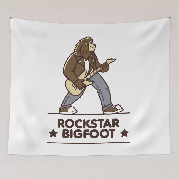 Item preview, Rockstar Bigfoot Design T-Shirt – Funny and Cool Sasquatch Apparel – Mythical Creature Gift Idea – Legendary Bigfoot Fans Must-Have designed and sold by Colorful-Garden.