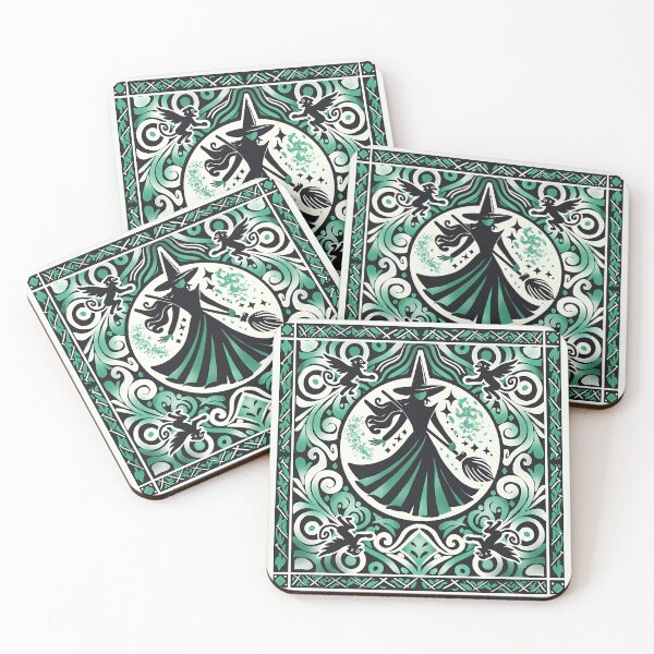 Item preview, Wicked Broadway-Inspired Spanish Tile Design Elphaba designed and sold by PricklyBearArt.