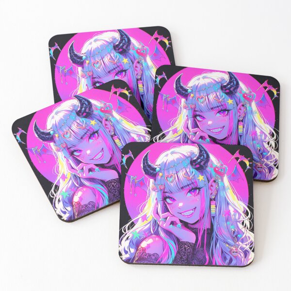 Item preview, Neon Gothic Vampire Anime Girl designed and sold by bubblegoth.
