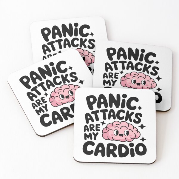 Item preview, Panic Attacks Are My Cardio! Cute Mental health Brain Pun designed and sold by PMCreative.