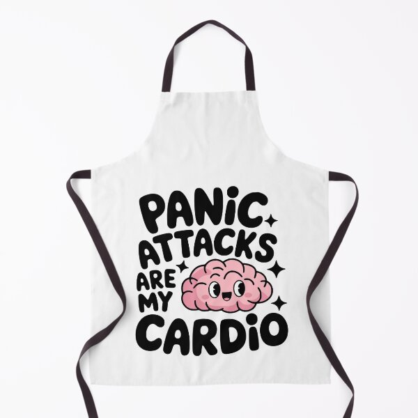 Item preview, Panic Attacks Are My Cardio! Cute Mental health Brain Pun designed and sold by PMCreative.