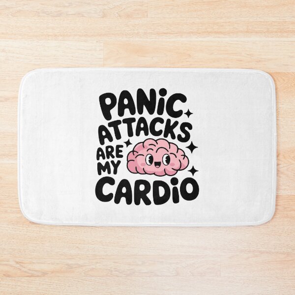 Item preview, Panic Attacks Are My Cardio! Cute Mental health Brain Pun designed and sold by PMCreative.