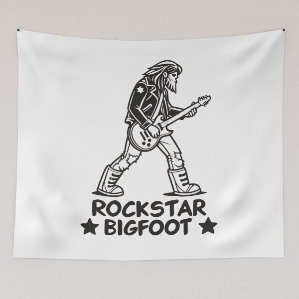 Item preview, Rockstar Bigfoot Design T-Shirt – Funny and Cool Sasquatch Apparel – Mythical Creature Gift Idea – Legendary Bigfoot Fans Must-Have designed and sold by Colorful-Garden.