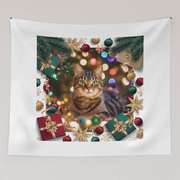 Item preview, CHRISTMAS, Christmas Time, Cat Christmas, xmas, Santa, designed and sold by GOLDENGARDENART.