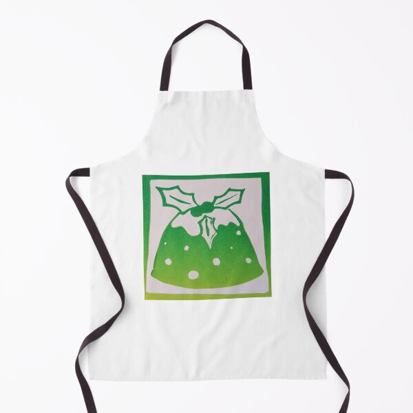 Item preview, Christmas Pudding Linocut Print in Green designed and sold by The Lazy Beach.