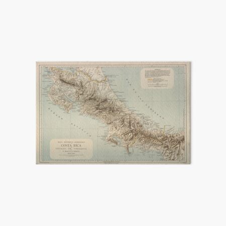 Vista previa del artículo con la obra «Mapa Histórico-Geográfico de Costa Rica y el Ducado de Veragua», diseñado y vendido por Tico Artisan.
