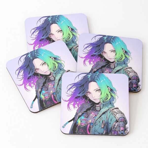 Item preview, Anime cyberpunk girl designed and sold by iWallGlow.