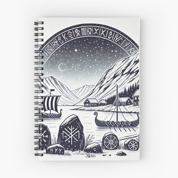 Item preview, Minimalist Viking Village designed and sold by Nordic-Muse.