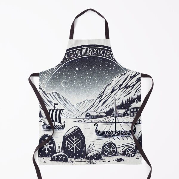 Item preview, Minimalist Viking Village designed and sold by Nordic-Muse.