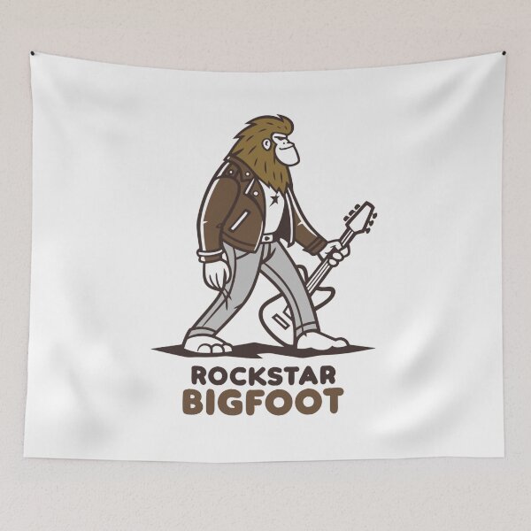 Item preview, Rockstar Bigfoot Design T-Shirt – Funny and Cool Sasquatch Apparel – Mythical Creature Gift Idea – Legendary Bigfoot Fans Must-Have designed and sold by Colorful-Garden.