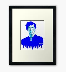 SHERLOCK BLUE Framed Print