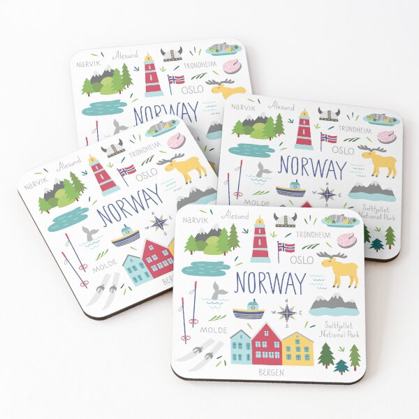 Item preview, norway tourist attractions designed and sold by skalihm.